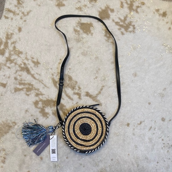 Rebecca Minkoff Straw Circle Crossbody NEW NWT - Picture 1 of 6